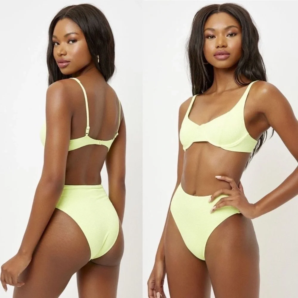 NWOT Frankie’s bikinis Sundance neon underwire bikini top 1702